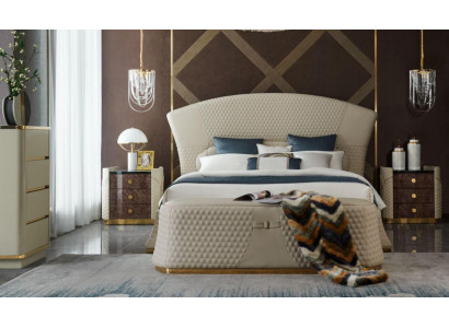 Design Skóra Łóżko Luksusowa Podkładka do łóżka Podwójna Sypialnia 180x200