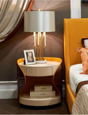 Luksusowe Sypialnia Meble Łóżko 2x Stolik nocny Zestaw łóżko Hotel Meble 3-częściowy. Zamieszkać