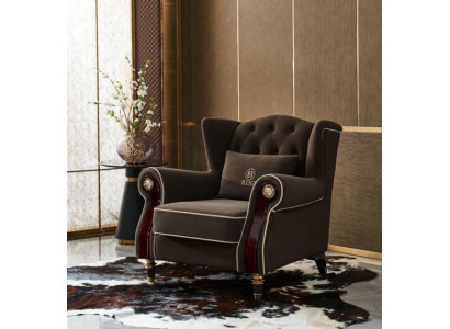 Szlachetny design Chesterfield Podkładka Fotel TV Siedziba Club Lounge Włókienniczy luksus