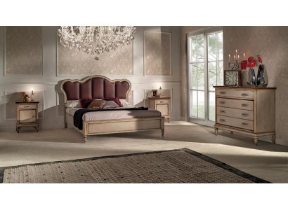 Łóżko Stolik nocny Kredens Sypialnia Set Design Classic Luxury bed Nowość