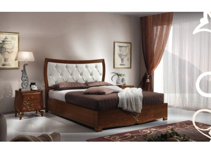 Sypialnia Łóżko Stolik nocny Grupa Drewno Double Design Ustaw Zestaw 3szt