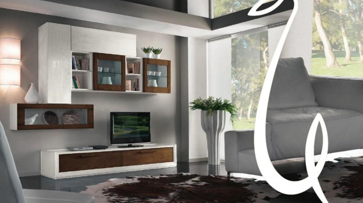 Szafki ścienne tv Ściana dobudówka do salonu Meble rtv Jednostka ścienna Szafa Półka Design