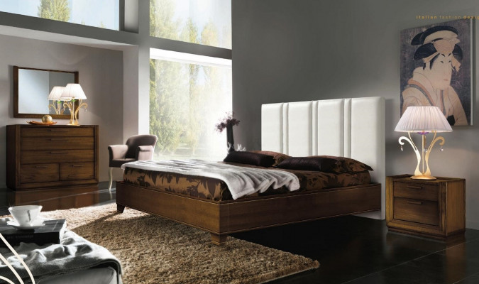 Sypialnia Łóżko Stolik nocny łóżka podwójne Nowoczesna rama łóżka zestaw 3 łóżek.