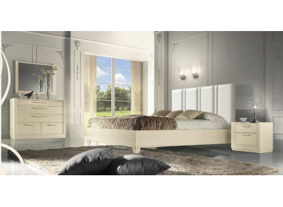 Łóżka podwójne Nowoczesna rama łóżka Łóżko Drewno Podkładka Design Hotel Double