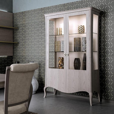 Szafka szklana kredens salonowy Gablota jadalnia kredens szafki drewniane Meble