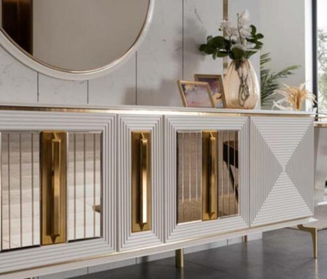 Luksusowy Kredens xxl Kredens 240cm Szafa Komody Kredens Duży 2-częściowy