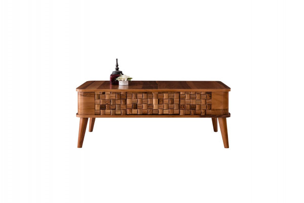 Designerski stolik kawowy stoły Prostokątny Drewno Salon Tabela Modern Meble Luxury