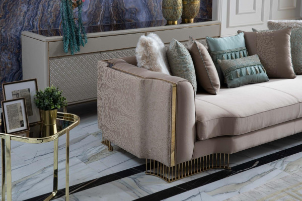 Designerska kanapa trzyosobowa Podkładka 232cm sofa kanapy Meble Big xxl salon