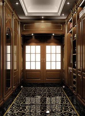 Sukienki typu walk-in Szafa Luksusowa Przebieralnia Klasyczna Szafa wykonana na miarę