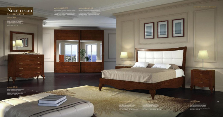 Zestaw 6 sztuk Sypialnia Łóżko Stolik nocny Szafa Kredens Lustro Ustawić