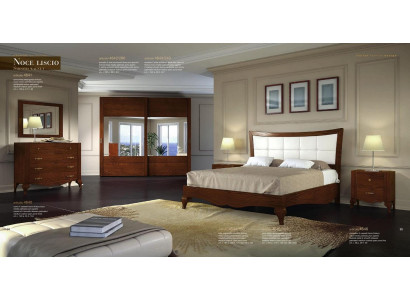 Zestaw 6 sztuk Sypialnia Łóżko Stolik nocny Szafa Kredens Lustro Ustawić