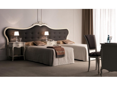 Meble hotelowe 2x łóżko + Stolik nocny Design Modern Luxury Meble 3-częściowe. ustawić