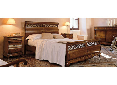 Podwójne łóżko 2 Szafki nocne Solidne drewno Meble do sypialni Solidne drewno Zestaw Nowe