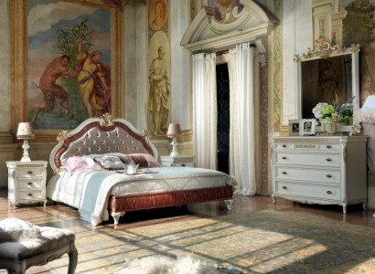 Łóżko Podkładka Chesterfield Podwójne łóżko 180x200cm Drewno Hotel łóżko Sypialnia