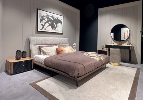 Modern Loft Design Sypialnia Łóżko Design Luksusowe łóżko Podkładka Style Meble New grey