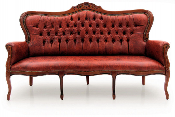 Sofa trzyosobowa kanapa Podkładka Design Siedziba Sofy Pokój Meble Skóra 3-osobowa klasyczna