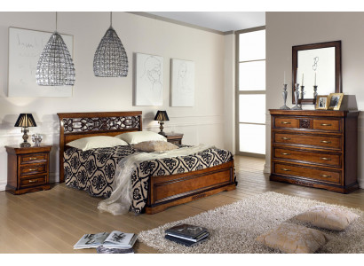 Sypialnia Łóżko Stolik nocny Łóżko Hotelowe Dwuosobowe Zestaw Luxury Design Nowe 3-częściowe Meble