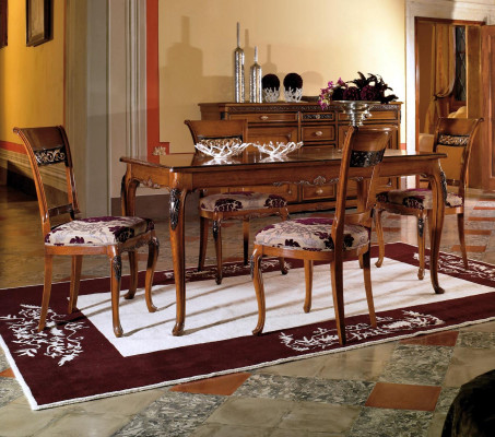 Stoły do ​​jadalni Meble 110x110cm stoły HolzZimmer Design Stół obiadowy Drewno Tabela Classic