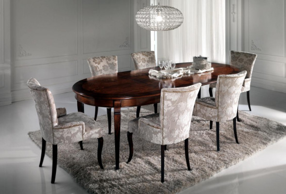 Luksusowy Stół obiadowy Italian Design Meble Meble stoły Solidne drewno Tabela Nowość