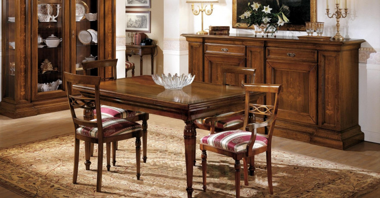 Stół obiadowy Drewno Stoły jadalnia stoły Tabela Design Drewno Luxury Meble Włochy