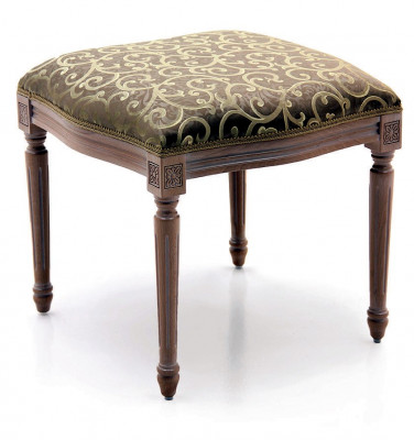 Designerski stołek do salonu Stołek Drewno Włókienniczy podnóżek Ottoman pufa