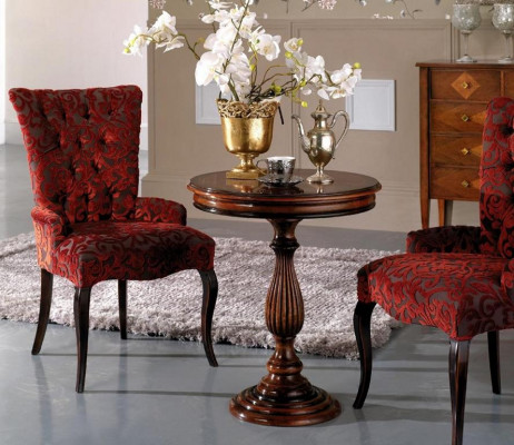 Salon Lehn Krzesła Luxury Fotel Krzesło Drewno Brązowe Włoskie Meble Podkładka