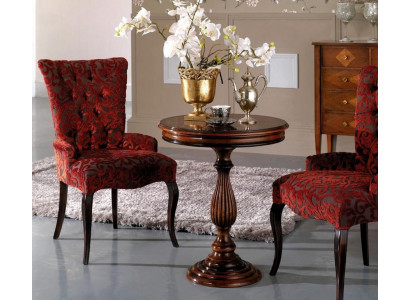 Salon Lehn Krzesła Luxury Fotel Krzesło Drewno Brązowe Włoskie Meble Podkładka
