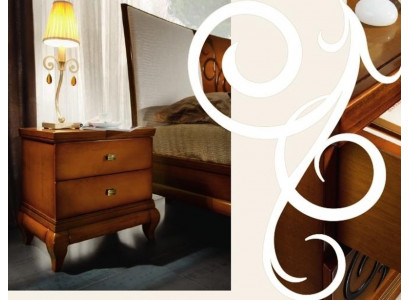 Stolik nocny 2 szuflady Szafka nocna Stolik Kredens konsola Drewno design