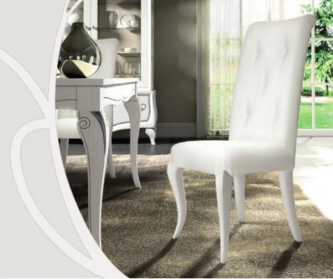 Krzesło do jadalni Krzesło jadalnia Modern Krzesła Drewno Design Ess Biały Siedziba Fotel