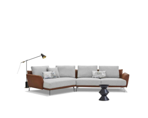 Narożnikowa kanapa Żywy krajobraz Sofa Kanapa L Shape Podkładka Kanapy Design Ustawić Skóra