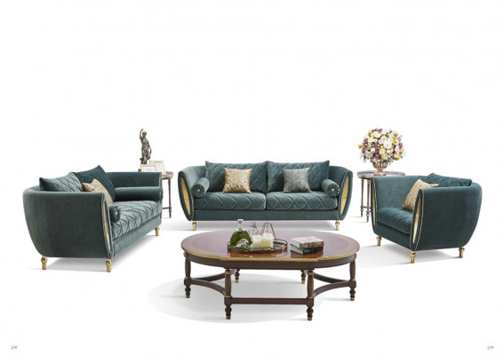 Zestaw sofowy 3+2+1 miejsce do siedzenia Zestaw Design Sofa Podkładka Couchen Couch Modern Ustawić