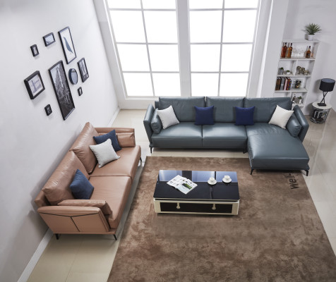 Nowoczesny zestaw sof narożny L Shape Podkładka Siedziba Narożnik Couch 2 miejsce do siedzenia Grupa