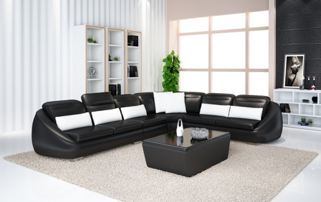 Designerska Sofa Kanapa Narożnikowa kanapa z Stołek Żywy krajobraz Ustawić Podkładkę