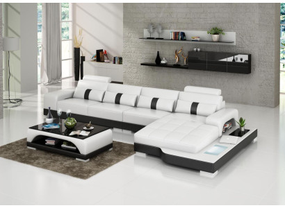 Narożnikowa kanapa Sofa Żywy krajobraz L Shape Podkładka Couch Sofa skórzana Sofy