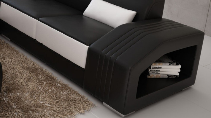 Sofa skórzana Kanapa w kształcie litery L Meble Żywy krajobraz Narożnikowa kanapa Ustawić Design