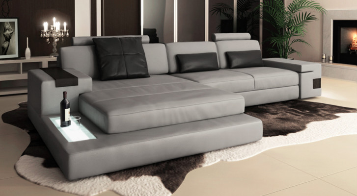 Design Narożnikowa kanapa Sofa Kanapa Podkładka Zestaw narożny Skórzana sofa Sofy Kanapy