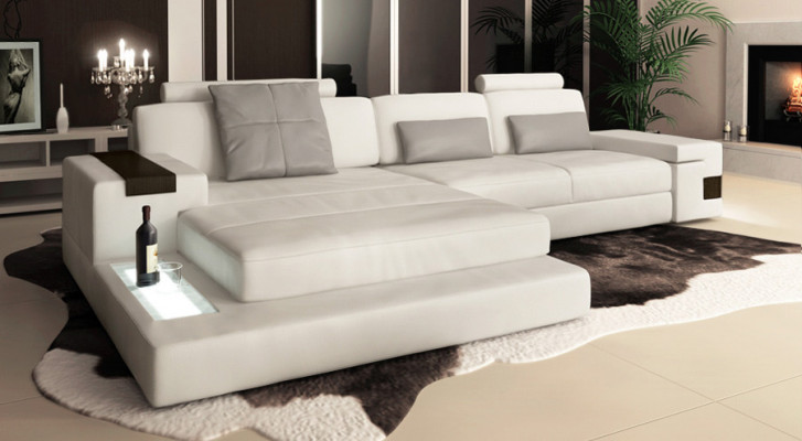 Design Narożnikowa kanapa Sofa Kanapa Podkładka Zestaw narożny Skórzana sofa Sofy Kanapy