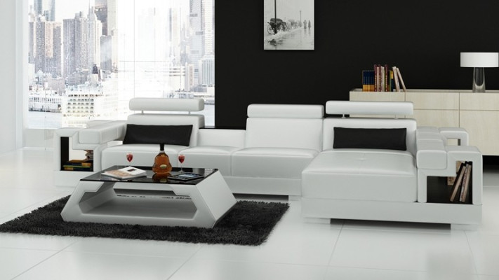 Sofa w kształcie litery L Podkładka Ustawić Żywy krajobraz Design Narożnikowa kanapa Skóra