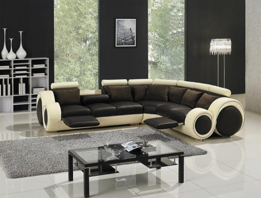Narożnik kanapa Skóra Sofa Kanapa Podkładka Narożnik Siedziba Żywy krajobraz Ustawić L-Shape Material