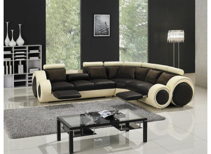 Narożnik kanapa Skóra Sofa Kanapa Podkładka Narożnik Siedziba Żywy krajobraz Ustawić L-Shape Material