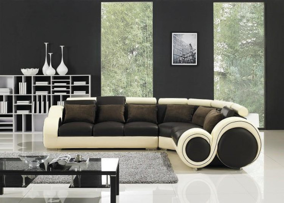 Narożnik kanapa Skóra Sofa Kanapa Podkładka Narożnik Siedziba Żywy krajobraz Ustawić L-Shape Material