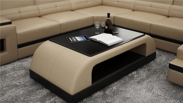 Skóra stolik kawowy Modern Table Nowoczesny szklany stolik Design stoły Szkło