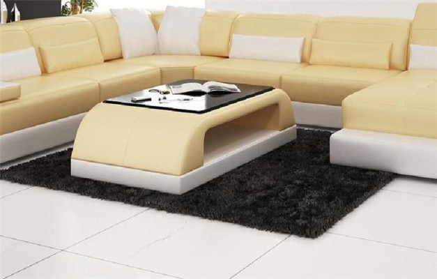 Skóra stolik kawowy Modern Table Nowoczesny szklany stolik Design stoły Szkło