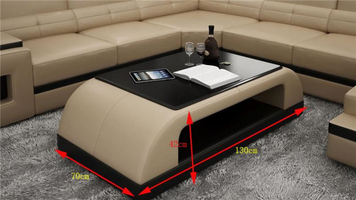 Skóra stolik kawowy Modern Table Nowoczesny szklany stolik Design stoły Szkło