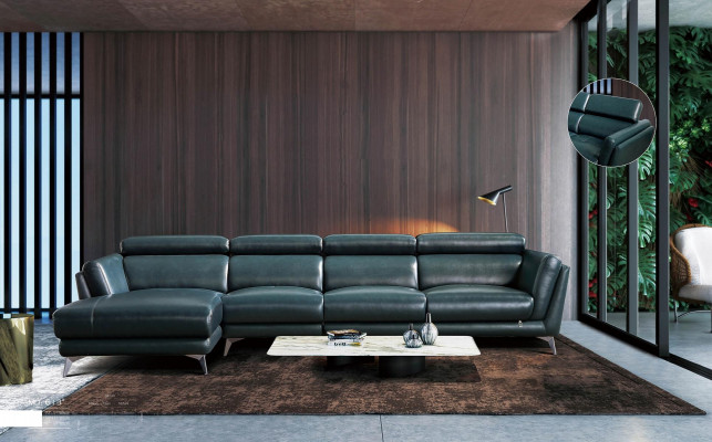 Włoski design Narożnik Sofa Kanapa Siedziba Podkładka Narożnik Ustawić Kanapy