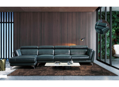 Włoski design Narożnik Sofa Kanapa Siedziba Podkładka Narożnik Ustawić Kanapy