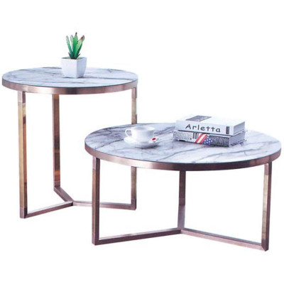 Designerska kanapa Tabela Okrągły stoły Okrągły Sofa Metal Szkło Bok