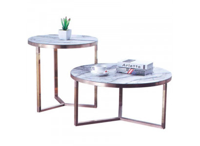 Designerska kanapa Tabela Okrągły stoły Okrągły Sofa Metal Szkło Bok