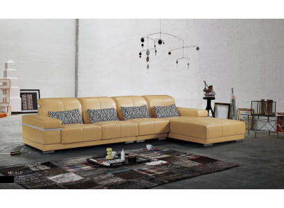 Kanapa Narożnik Sofa Skóra Siedziba Podkładka Ustawić Living Pokój Krajobraz Sofy