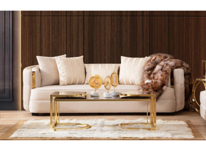 Sofa 3 miejsce do siedzenia Meble Materiał Sofy trzyosobowe Luksusowy design Salon Nowoczesny styl
